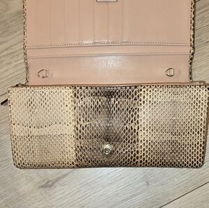 Elegant Tan Snake Print Women's Wallet